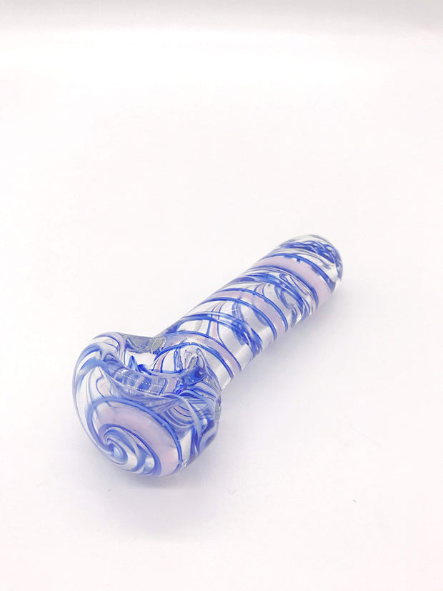 Smoke Station Hand Pipe Blue-Pink Thick American color wrapped spoon
