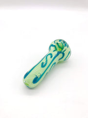 Smoke Station Hand Pipe Thick American Spoon With Blue Patterns
