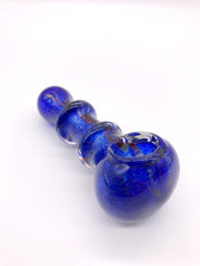 Smoke Station Hand Pipe Blue Thick Blue Spoon with Ridges Hand Pipe