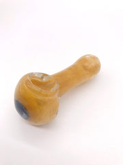 Smoke Station Hand Pipe Caramel Thick Caramel Spoon with Blue Drop Hand Pipe
