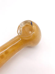 Smoke Station Hand Pipe Caramel Thick Caramel Spoon with Blue Drop Hand Pipe