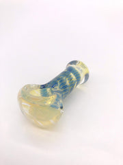Smoke Station Hand Pipe Blue Thick Clear Spoon with Red Ribbon Hand Pipe