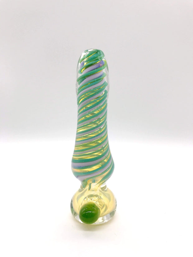 Smoke Station Hand Pipe Thick Fumed Chillum With Dual-Color Wrap
