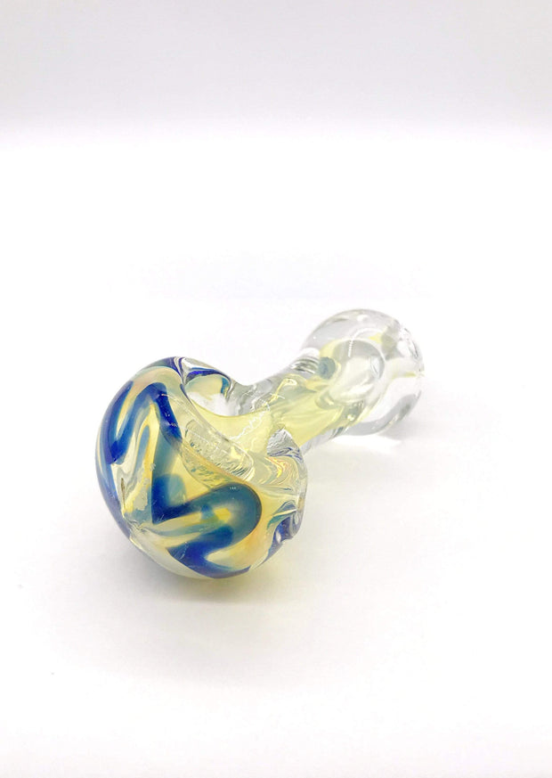 Smoke Station Hand Pipe Blue Thick Fumed Colored Peanut Spoon Hand Pipe