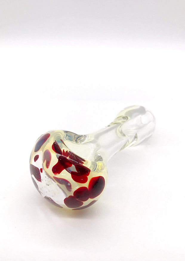Smoke Station Hand Pipe Burgundy Thick Fumed Colored Peanut Spoon Hand Pipe