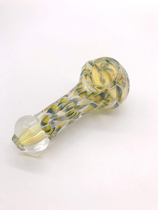Smoke Station Hand Pipe Thick Fumed Spoon with Red Multicolored Ribbon Hand Pipe