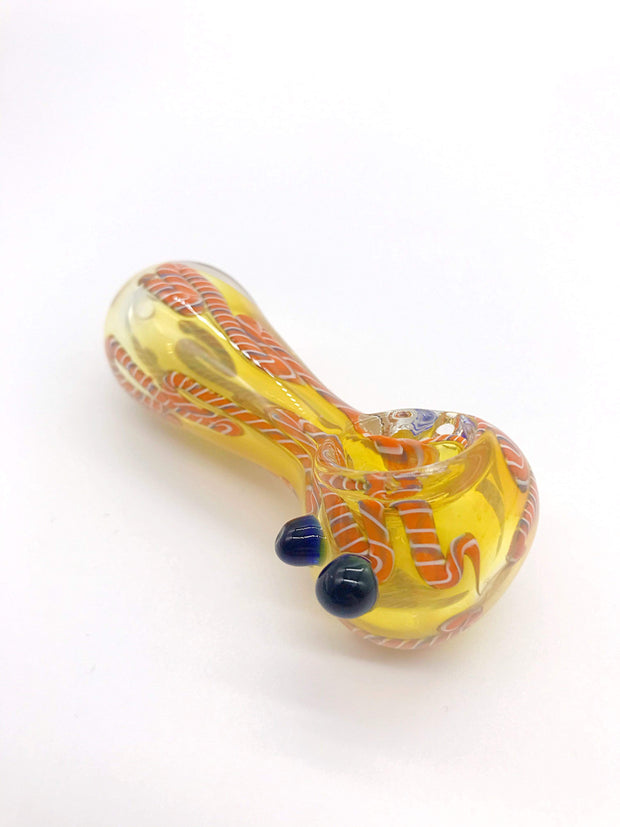 Smoke Station Hand Pipe Red-Ribbon Thick Fumed Spoon with Ribbon Hand Pipe