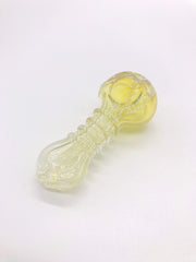 Smoke Station Hand Pipe Thick Fumed Spoon with Ridged Neck and Flat Mouthpiece Hand Pipe
