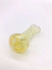 Smoke Station Hand Pipe Clear Thick Fumed Spoon with Ridged Neck and Flat Mouthpiece Hand Pipe