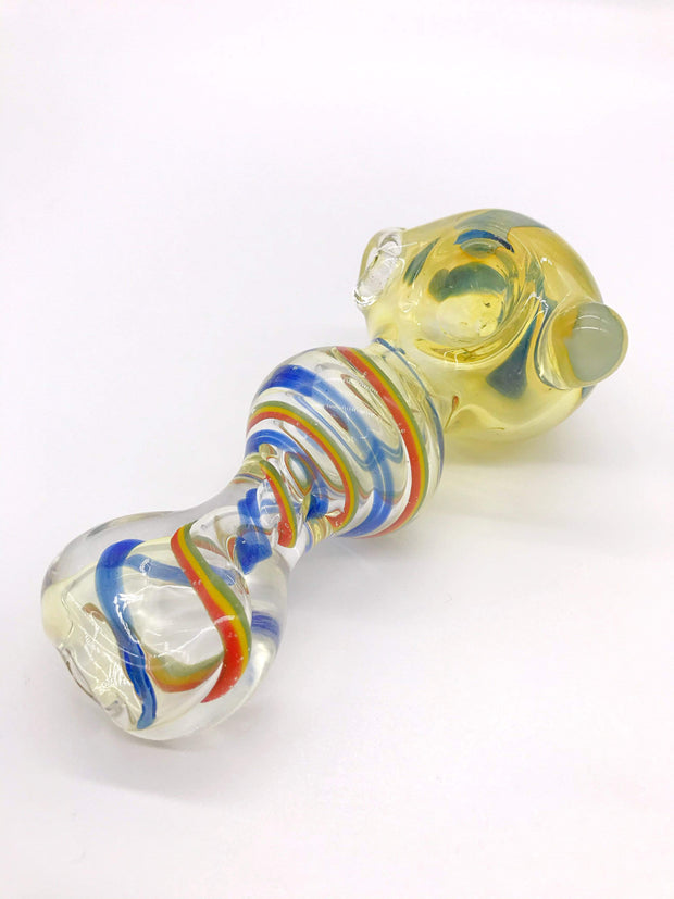 Smoke Station Hand Pipe Fumed Thick Fumed Spoon with Twisting Body and Ribbon Hand Pipe