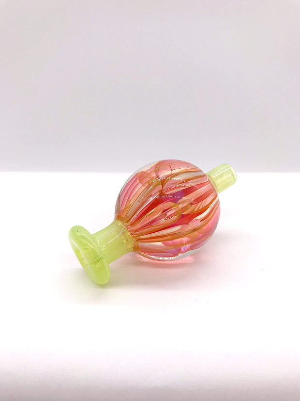 Smoke Station Carb Cap Teal-Pink Thick Gold-Fumed Carb Cap