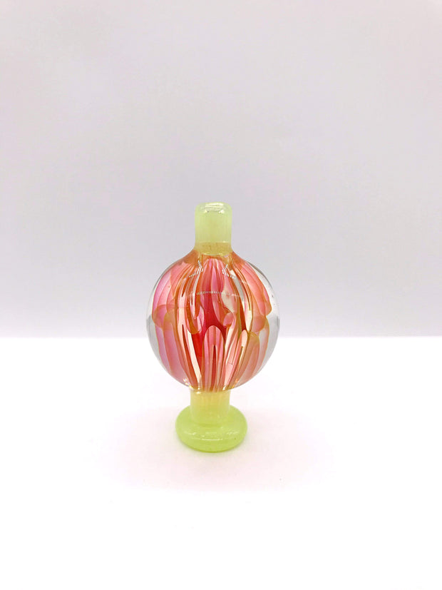 Smoke Station Carb Cap Teal-Pink Thick Gold-Fumed Carb Cap