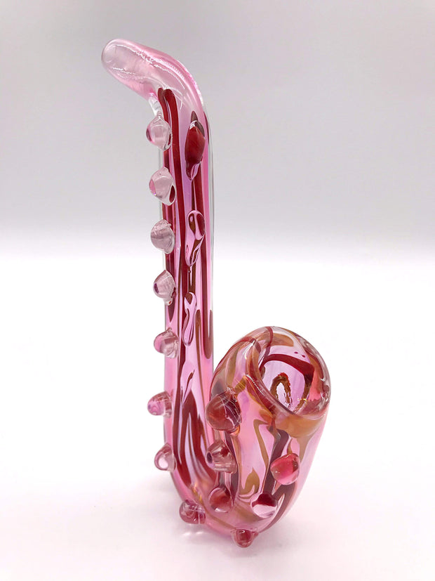 Smoke Station Hand Pipe Thick Gold-Fumed Saxophone Sherlock Hand Pipe