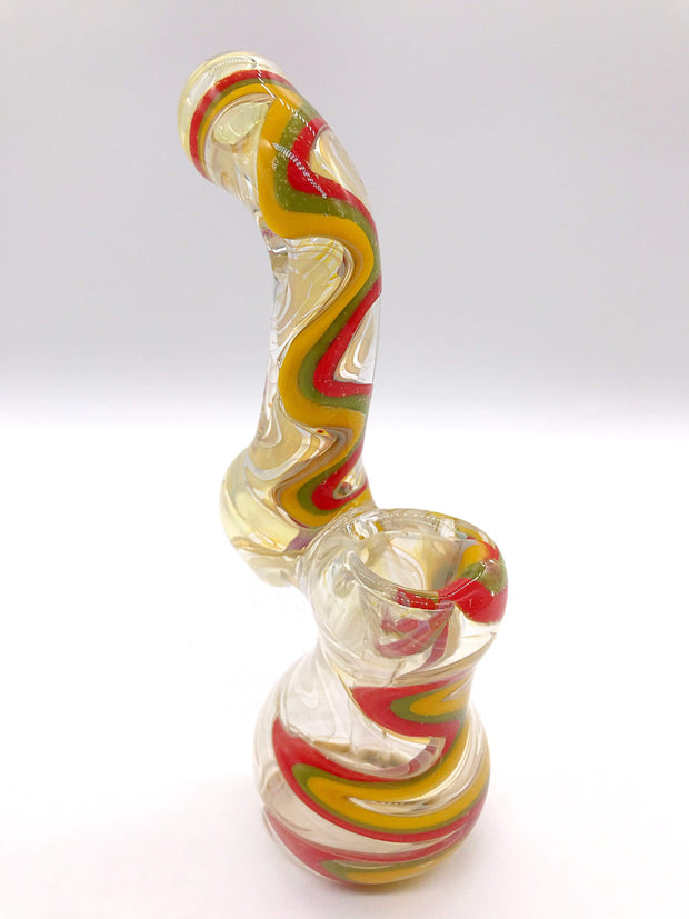 Smoke Station Water Pipe Thick Heady Bubbler with Linework