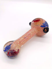Smoke Station Hand Pipe Pink Thick Heady Pink Spoon with Flat Mouthpiece Hand Pipe
