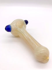 Smoke Station Hand Pipe Blue-White Thick Milky-White Spoon Hand Pipe