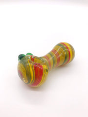 Smoke Station Hand Pipe Yellow-Green-Red Thick Multicolored Ribbon Spoon Hand Pipe