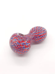 Smoke Station Hand Pipe Red-Blue Thick Peanut Spoon Hand Pipe