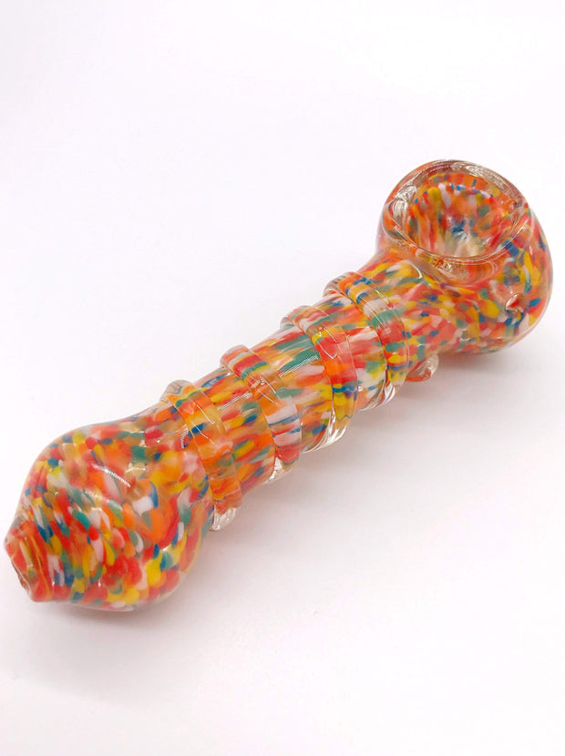 Smoke Station Hand Pipe Thick Rainbow Speckled Spoon Hand Pipe