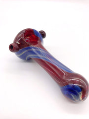 Smoke Station Hand Pipe Thick Red-and Blue Spoon Hand Pipe