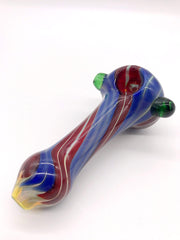 Smoke Station Hand Pipe Thick Red-and Blue Spoon Hand Pipe