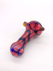 Smoke Station Hand Pipe Thick Red Spoon with Blue Cobbler Hand Pipe