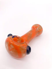 Smoke Station Hand Pipe Orange Thick Red Spoon with Blue Cobbler Hand Pipe