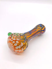 Smoke Station Hand Pipe Green-Bubbles Thick Spoon with Ribbon Hand Pipe