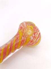Smoke Station Hand Pipe Yellow-Red-White Thick Spoon with Yellow and Red-and-White Ribbon Hand Pipe