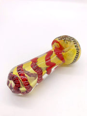 Smoke Station Hand Pipe Thick Yellow Spoon with Ribbon