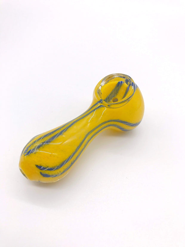 Smoke Station Hand Pipe Thick Yellow Spoon with Ribbon Hand Pipe