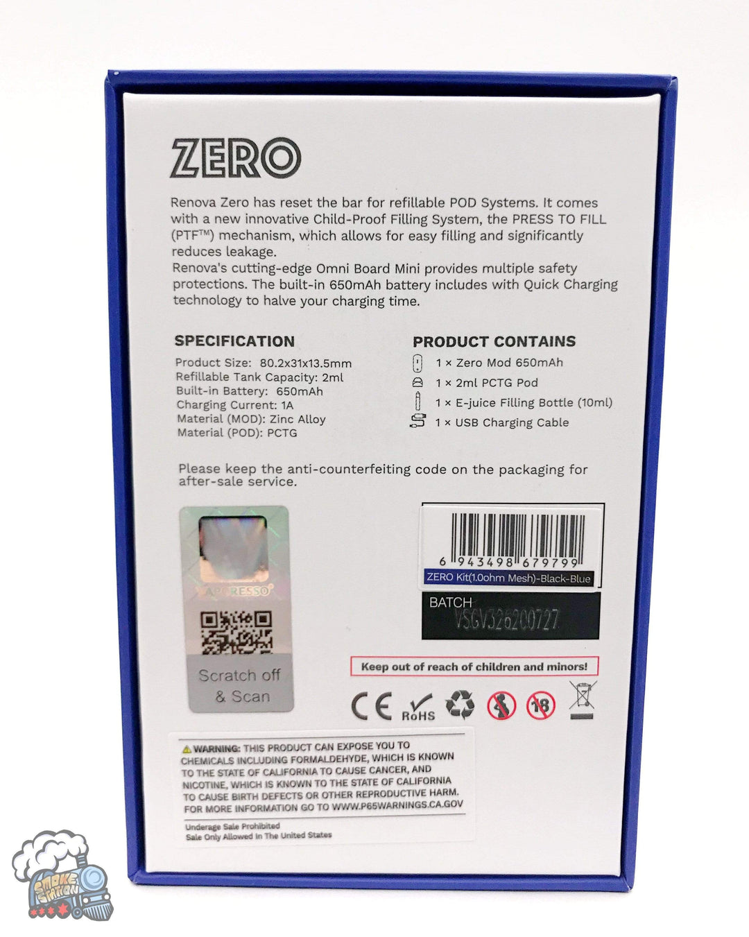VAPORESSO RENOVA ZERO POD SYSTEM Smoke Station VAPORESSO RENOVA ZERO POD SYSTEM Smoke Station