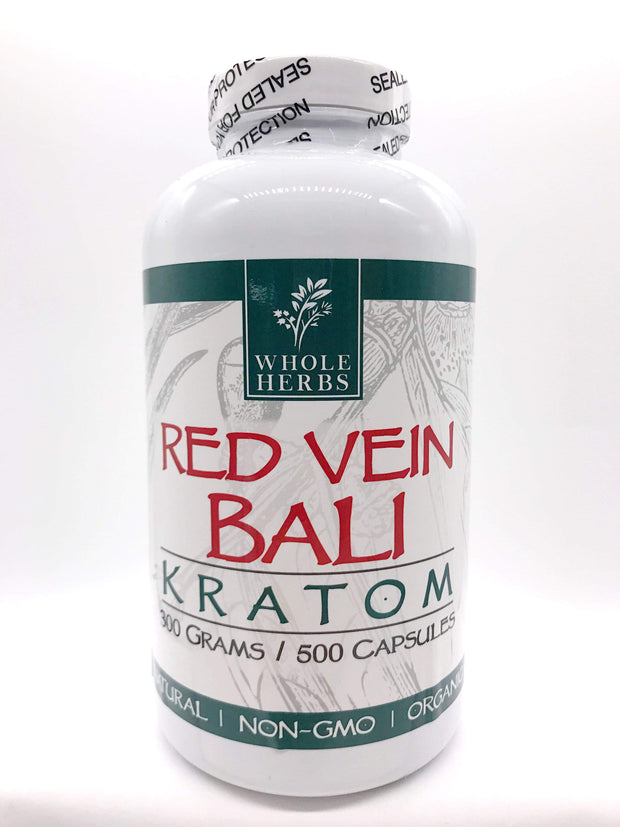 Smoke Station Kratom Red Vein Bali / 500 Capsules Whole Herbs Kratom Capsules